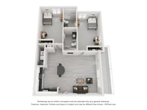 2x2 Apartment